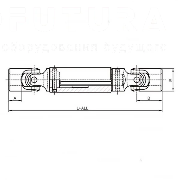 Карданные соединения с продольной компенсацией EF10.PB-M — схема №3