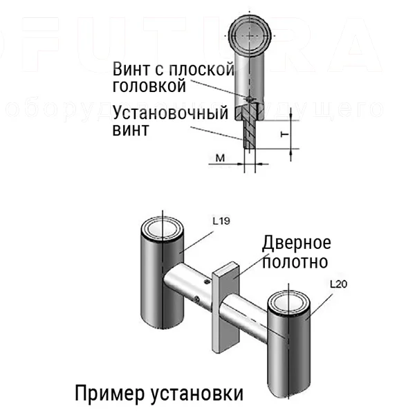 Трубчатые ручки EF04.L19 — схема №2