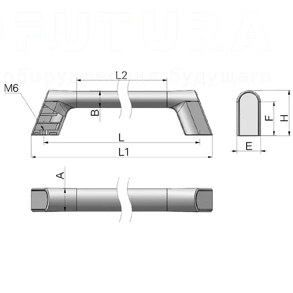 Трубчатые ручки EF04.L43 — схема №1