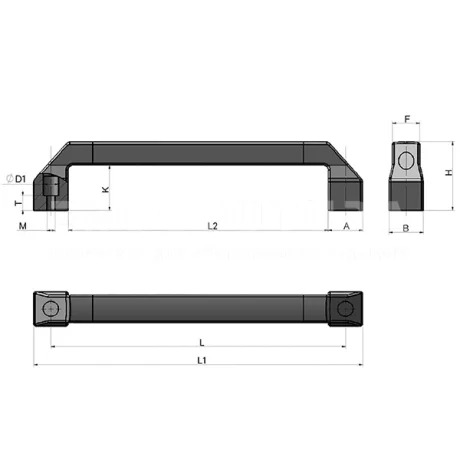 Трубчатые ручки EF04.L69 — схема №1