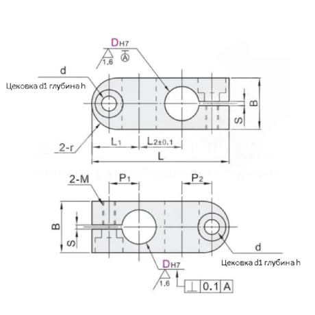 Двусторонние зажимы EF16.RDA01-02 — схема №1