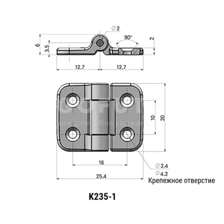 Петли EF12.K235 — схема №1