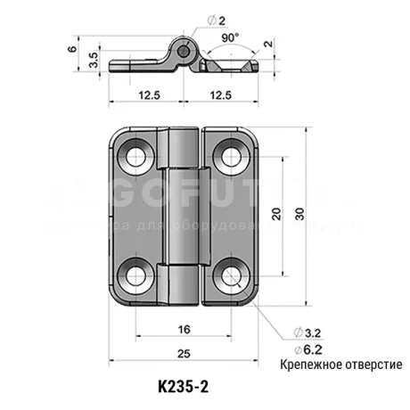 Петли EF12.K235 — схема №2