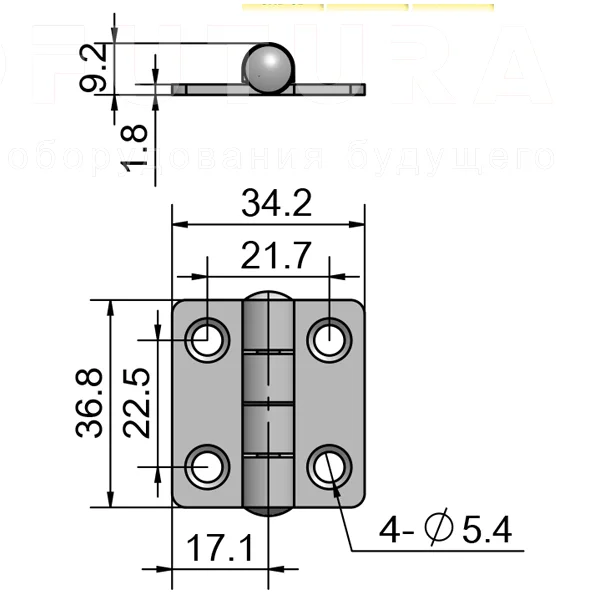 Петли EF12.K55 — схема №1