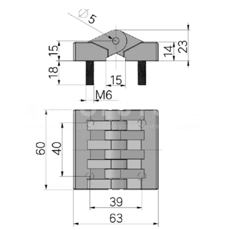 Петли EF12.K80 — схема №2