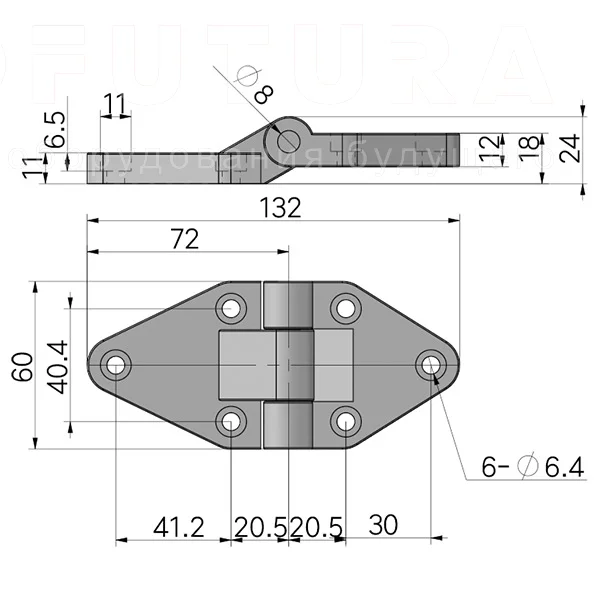 Петли EF12.K82 — схема №1