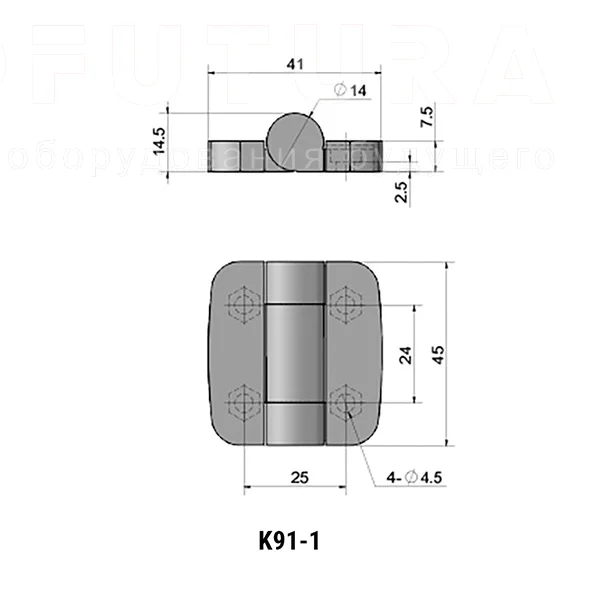Петли EF12.K91 — схема №1