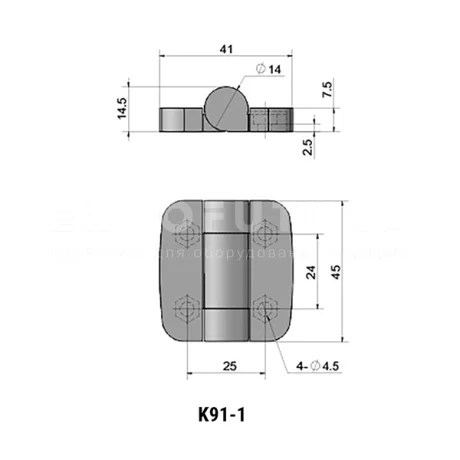 Петли EF12.K91 — схема №1
