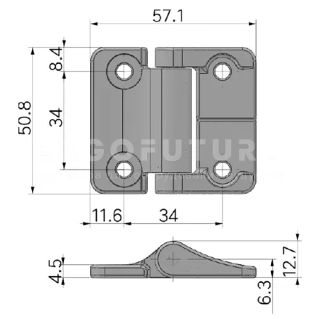 Петли с моментом силы K206B — схема №1