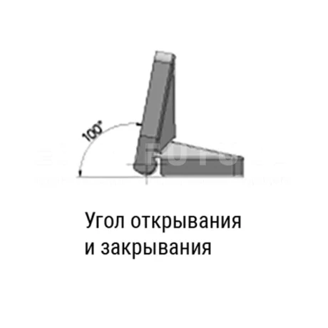 Петля с ограничителем открытия К121 — схема №2