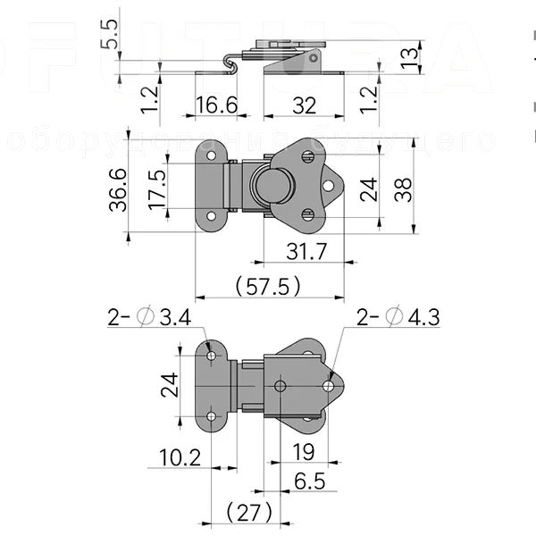 Вращающиеся натяжные замки EF14.A81 — схема №2