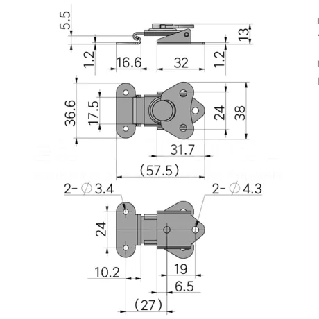 Вращающиеся натяжные замки EF14.A81 — схема №2