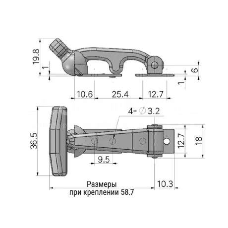 Гибкая демпферная защелка EF14.A126 — схема №1