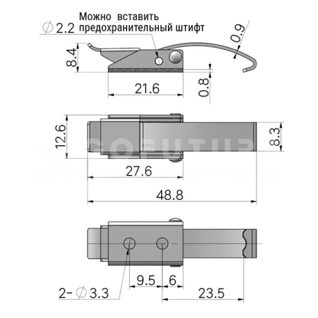 Гибкая демпферная защелка EF14.A142 — схема №1