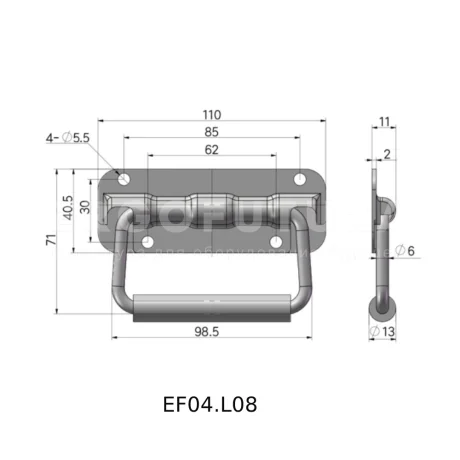 Складные ручки EF04.L08 — схема №1