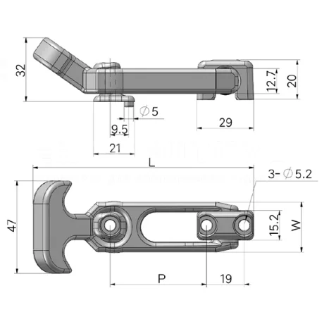 Гибкая демпферная защелка EF14.A78 — схема №1