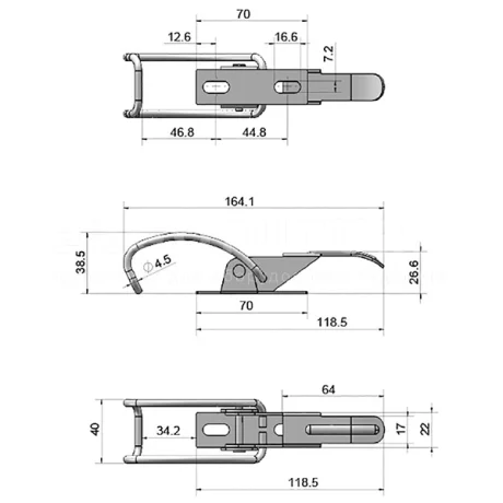 Гибкая демпферная защелка EF14.A138 — схема №1