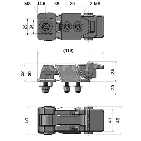 Гибкая демпферная защелка EF14.A217 — схема №1