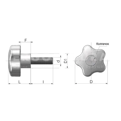 Ручки лепестковые EF02.T61 — схема №1
