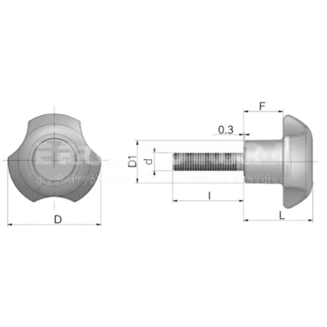 Ручки лепестковые EF02.T63 — схема №1