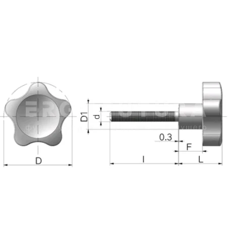 Ручки лепестковые EF02.T84 — схема №1