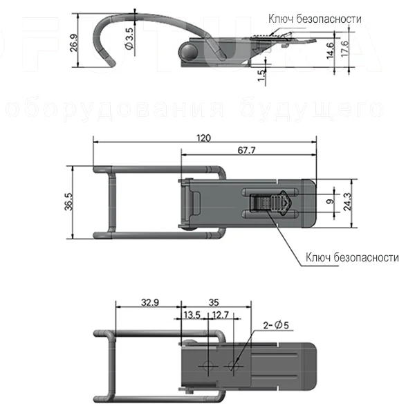 Замки натяжные EF14.A148 — схема №1