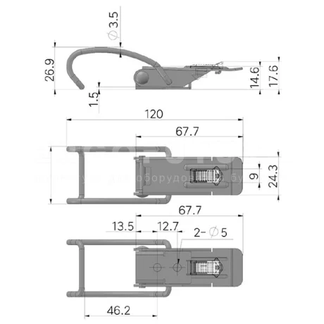 Замки натяжные EF14.A151 — схема №2