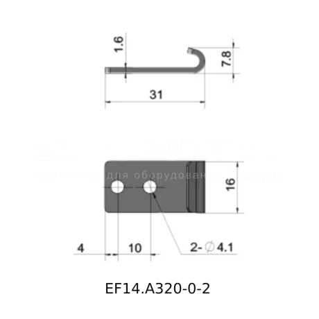 Маленький зажимной замок EF14.А321 — схема №2