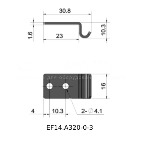 Маленький зажимной замок EF14.А321 — схема №3