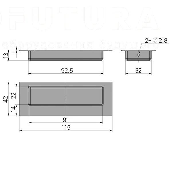 Скрытые ручки EF04.M35 — схема №4