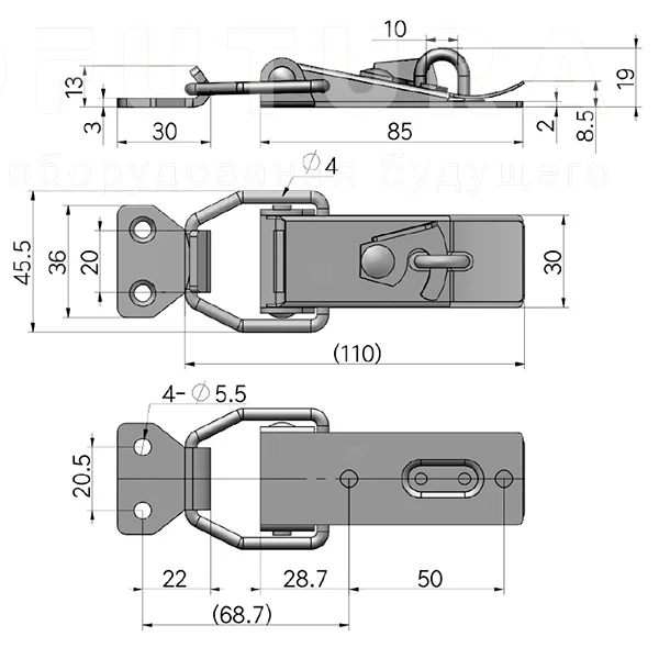 Предохранительная защелка EF14.A73 — схема №1