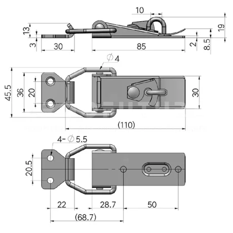 Предохранительная защелка EF14.A73 — схема №1