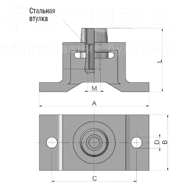 Виброгасители J14 — схема №1