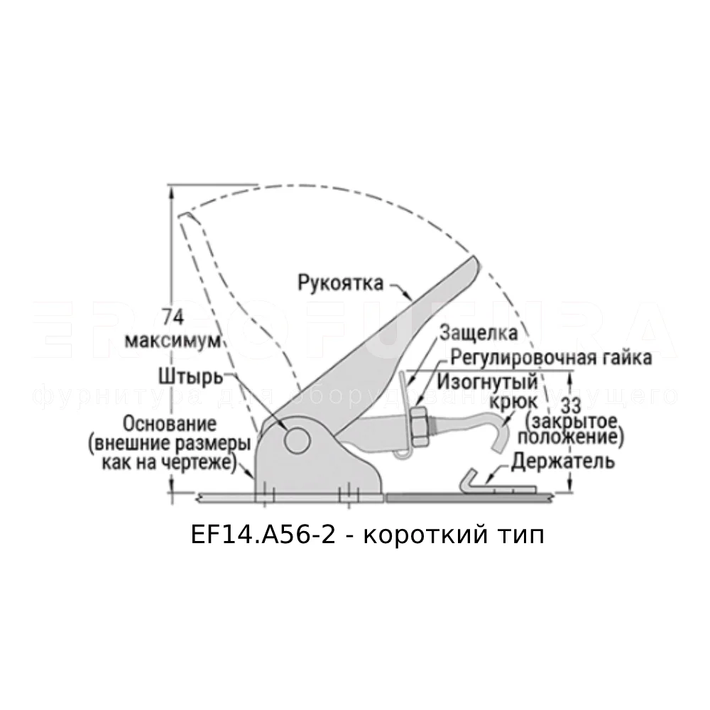 Регулируемые защелки EF14.A56 — схема №4