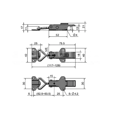 Замки натяжные с крюком EF14.A111 — схема №1