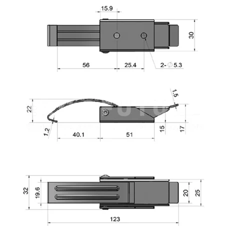 Гибкая демпферная защелка EF14.A41B-5 — схема №1