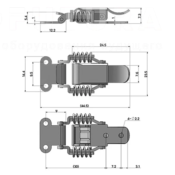 Гибкая демпферная защелка EF14.A216 — схема №1