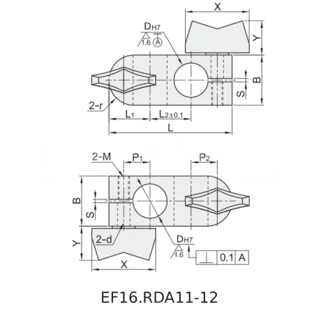 Двусторонние зажимы EF16.RDA01-12 — схема №2