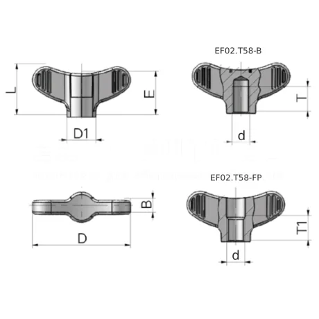 Зажимные барашки EF02.T58 — схема №1