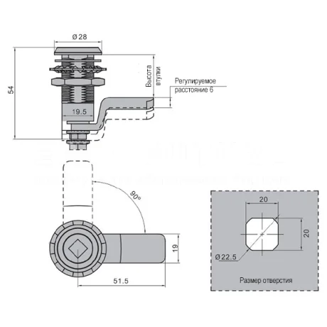 Замок SK1-063PH-4S — схема №1