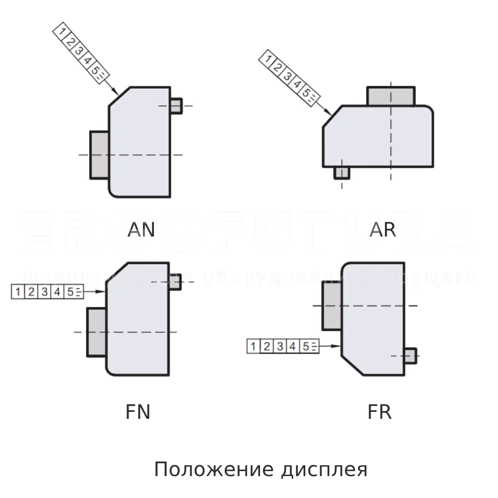 Индикаторы с прямым приводом с удлинённой втулкой EF07.SK10L — схема №1