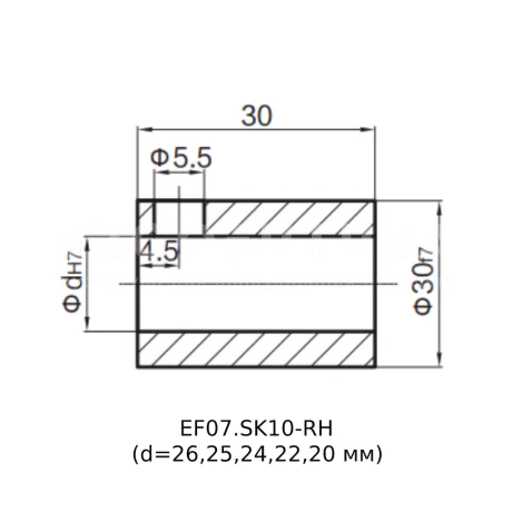 Переходные втулки EF07.SK-RH — схема №2