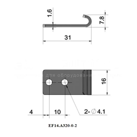 Маленький зажимной замок EF14.A323 — схема №3