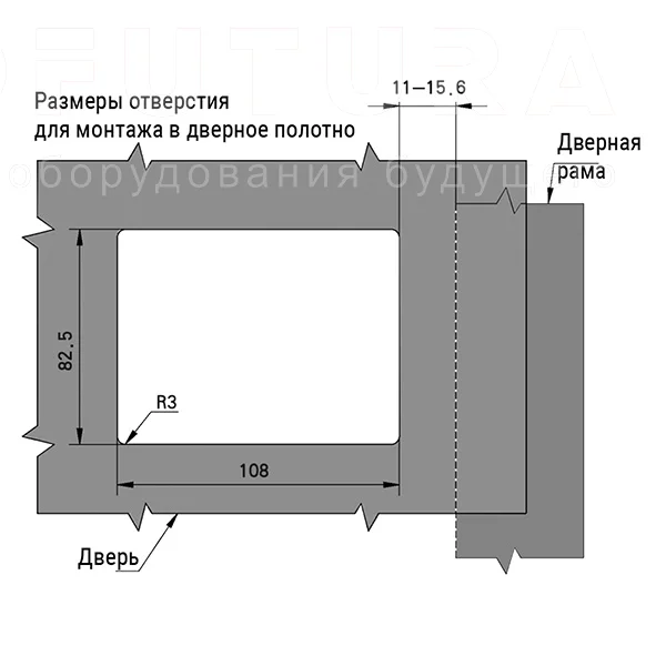 Замки с утопленной ручкой M51 — схема №2