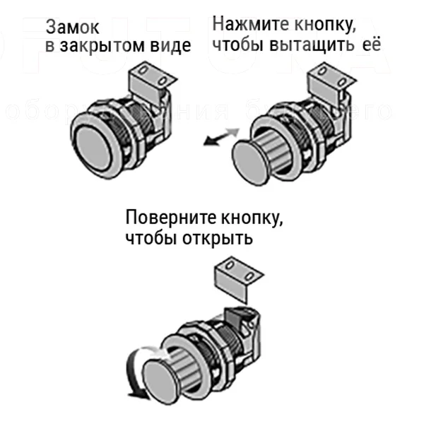 Замки с защелкой EC15 — схема №3