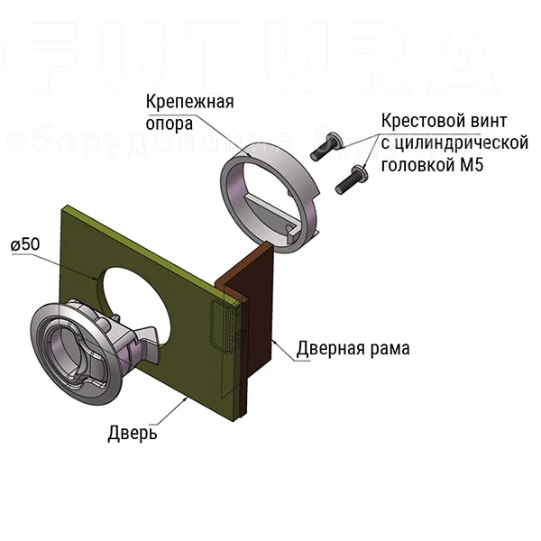 Замки с защелкой M48 — схема №3