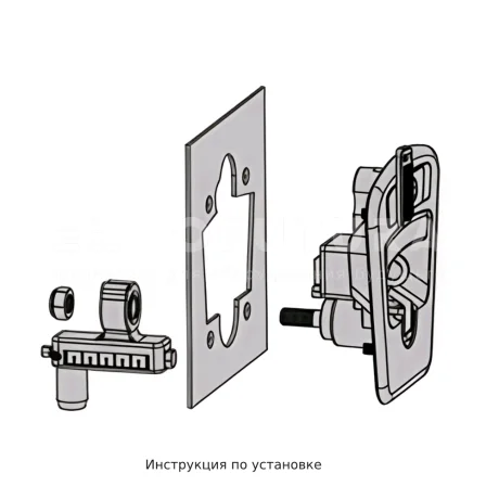 Замок с нажимной ручкой EF13.SK1-740 — схема №4