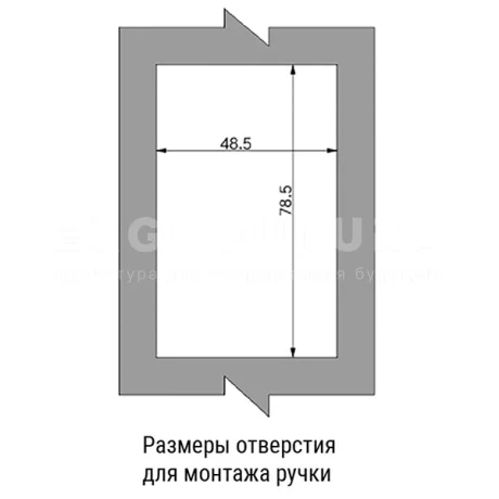 Замок с нажимной ручкой M110 — схема №2