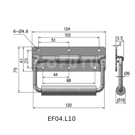 Складные ручки EF04.L08-10 — схема №1