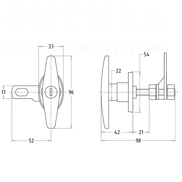 Замки с ключом HL.51101 — схема №1